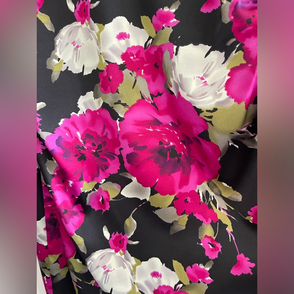 EUC! Maggy London Floral Midi Dress Sleeveless Scoop Neck - Picture 7 of 11